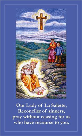Our Lady of La Salette Prayer Card